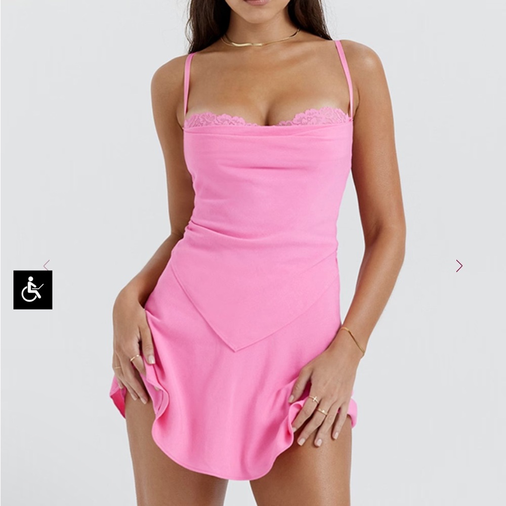House of CB LIL
French Pink Floaty Mini Skirt